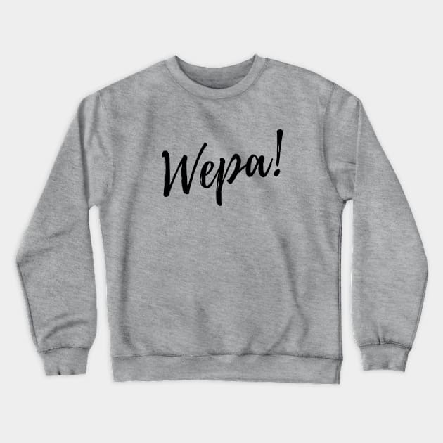 Wepa! | Black Print Crewneck Sweatshirt by monoblocpotato